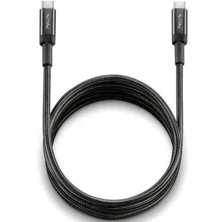 NGS Cable USB-C a USB-C KNOT 100W-2 Negro 2m NGS Cable USB-C a USB-C KNOT 100W-2 Negro 2m